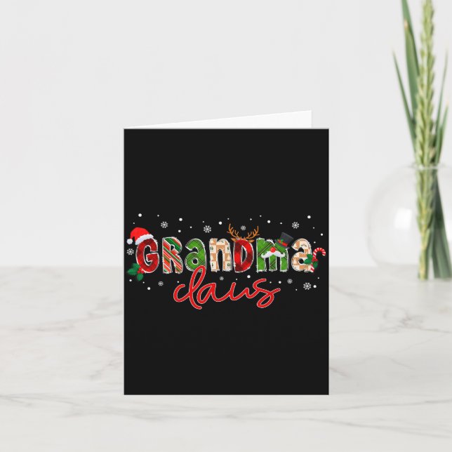 Grandma Claus Santa Claus Family Matching Christma Card (Front)