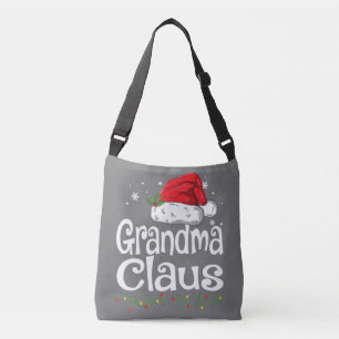Grandma Claus Shirt Christmas Pajama Family Matchi Crossbody Bag