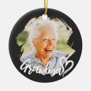 Grandma Cool Modern Simple Grunge Ceramic Ornament