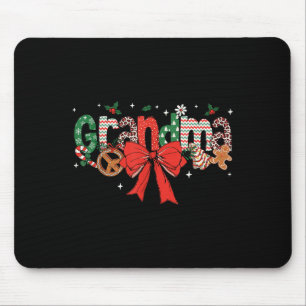 Grandma Coquette Bow Christmas Merry Xmas Family M Mouse Pad