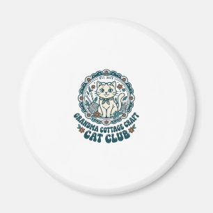 Grandma Cottage Craft Cat Pet Lover Shirt Art - Gr Magnet