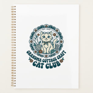 Grandma Cottage Craft Cat Pet Lover Shirt Art - Gr Planner
