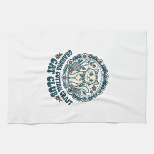 Grandma Cottage Craft Cat Pet Lover Shirt Art - Gr Tea Towel