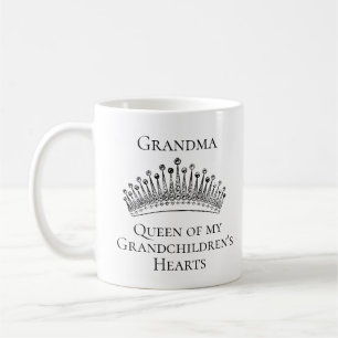 Grandma Crown Queen Grandchildren's Hearts Coffee Mug