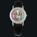 Grandma Custom Thank You Message and Photo Watch<br><div class="desc">Create your own photo watch for your grandma or nana, with your own photo and custom message. The template is set up ready for you to add your own photo and you can customise the wording if you wish. The wording currently reads "Grandma, thank you for always making time for...</div>