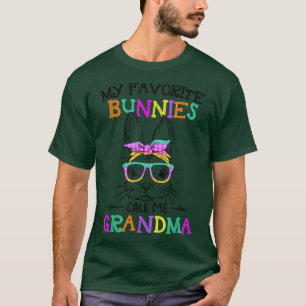 Grandma Cute Bunny Rabbit Easter Matching Outfit W T-Shirt