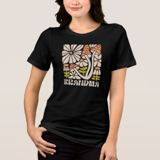 Grandma cute retro flowers Tri-Blend shirt