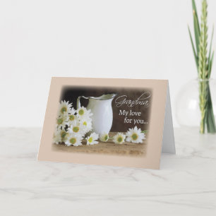 Grandma Daisies Pitcher, Grandparent's Day Card
