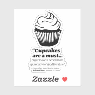 Grandma Daisy Cupcake Vinyl Sticker