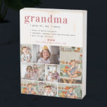 Grandma Definition | 8 Photo Personalised Wooden Box Sign<br><div class="desc">Modern 8 photo collage wooden box sign. Featuring a sweet definition of what a Grandma is with room for custom message, names and/or year. These are Mother’s Day gifts that are perfect for any mum. A gift that she will treasure for a lifetime! Can be customised for any moniker -...</div>