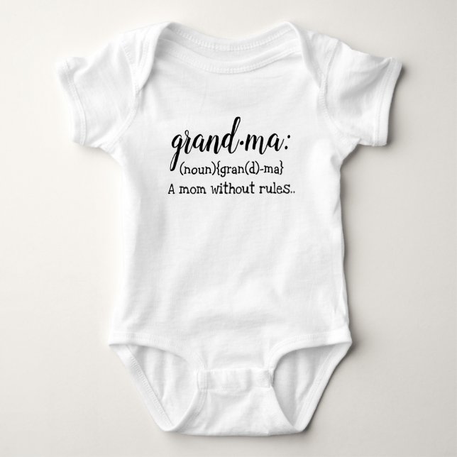 Grandma Definition Baby Bodysuit (Front)