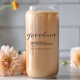 Grandma Definition Beer Can Glass