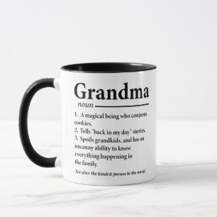 Grandma Definition Funny Grandmother Grandmas Mug