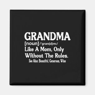 Grandma Definition Funny Saying For Grandmother Mo Magnet