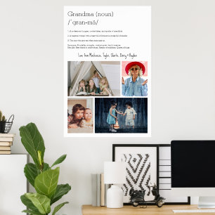 Grandma Definition Personalised 4 photo collage Poster