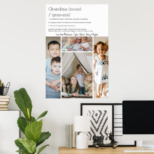 Grandma Definition Personalised 4 photo collage Poster