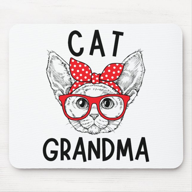Grandma Devon Rex Cat Lovers Cat Nana Mother's Day Mouse Pad (Front)