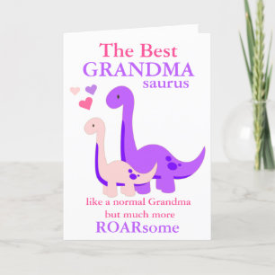 Grandma Dinosaur Mother's Day Holiday Card