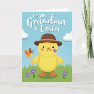Grandma Easter Avian Friend Card