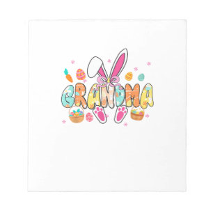 Grandma Easter Grandma Coquette Bunny Ears Eggs Ba Notepad