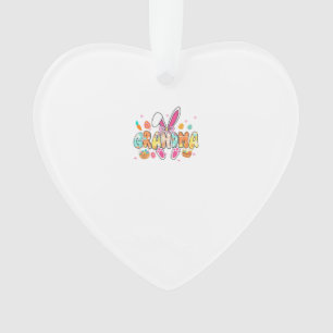 Grandma Easter Grandma Coquette Bunny Ears Eggs Ba Ornament