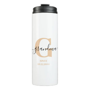 Grandma Elegant Script Monogram Thermal Tumbler