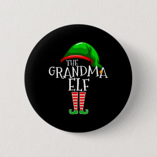Grandma Elf Group Matching Family Christmas 6 Cm Round Badge