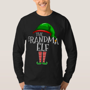 Grandma Elf Group Matching Family Christmas Gift W T-Shirt