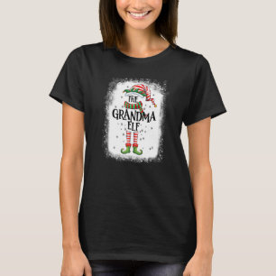 Grandma Elf Group Xmas Party Women Gigi Bleached T-Shirt