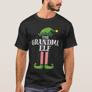 Grandma Elf Matching Family Group Christmas Party T-Shirt