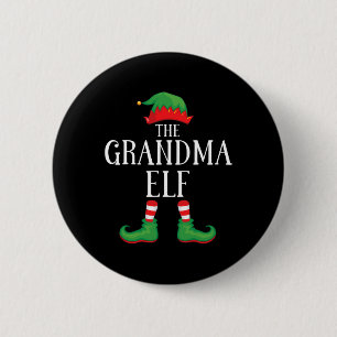 Grandma Elf Matching Group Xmas Funny Family Chris 6 Cm Round Badge