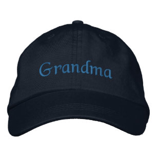 Grandma Embroidered Baseball Cap / Hat Blue