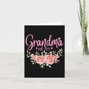 Grandma Est.2025 Floral Flower Lover Nana Team Mat Card