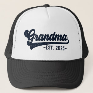 Grandma Est 2025 Grandma To Be Gifts New Grandma Trucker Hat