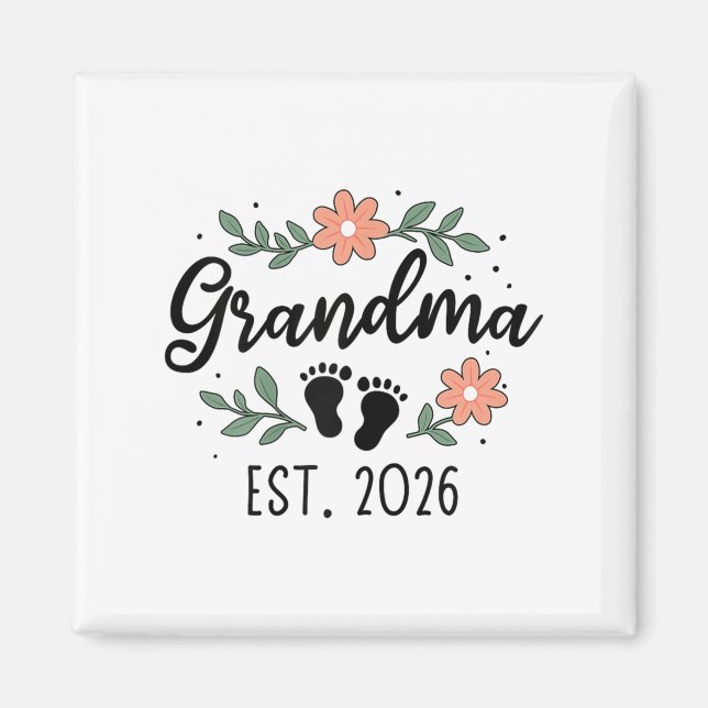 Grandma Est 2026 - Pregnancy Announcement For Gran Magnet (Front)