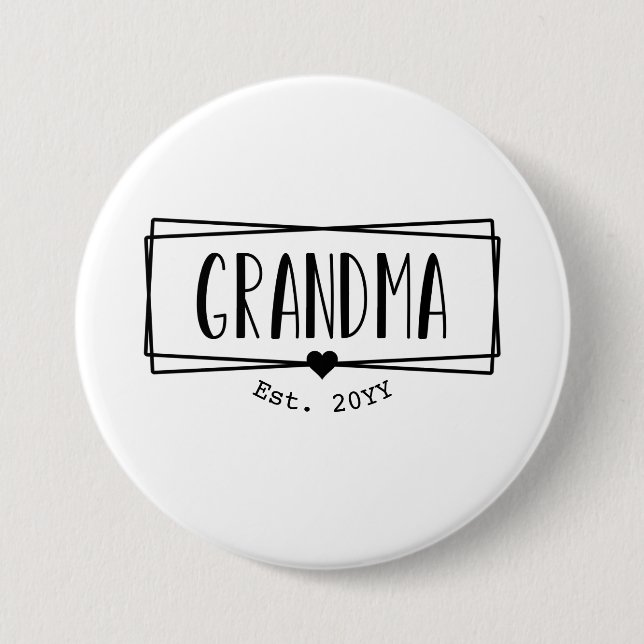 Grandma Est Grandma New Grandmother Gigi gift  7.5 Cm Round Badge (Front)