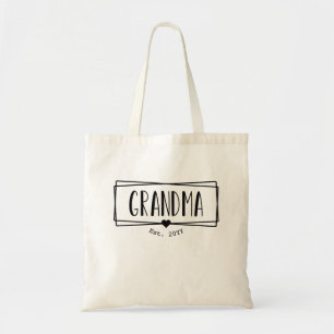 Grandma Est Grandma New Grandmother Gigi gift Tote Bag