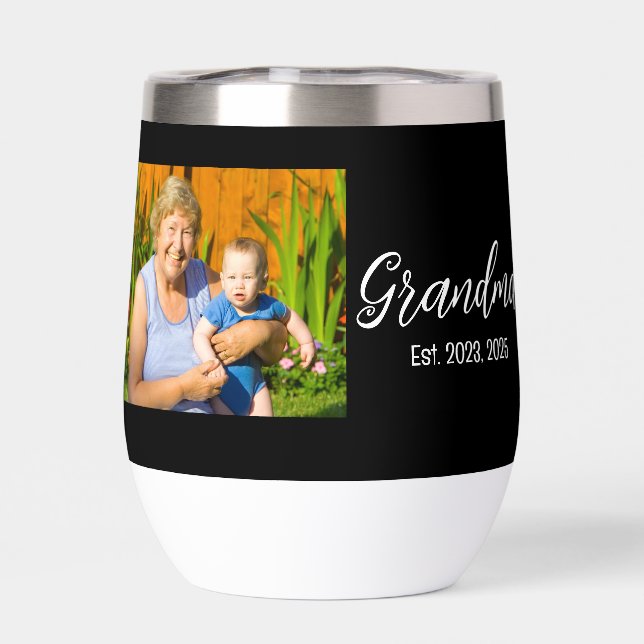 Grandma Est. White script photo (Back)