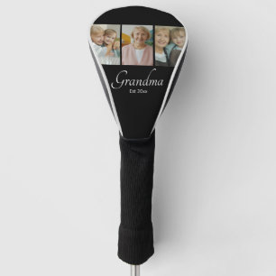 Grandma Est Year Custom 3 Photo Collage Gift Golf Head Cover