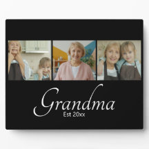 Grandma Est Year Custom 3 Photo Collage Gift