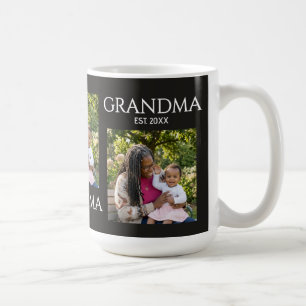 Grandma Established Classic Caps Mum Photo Gift Coffee Mug