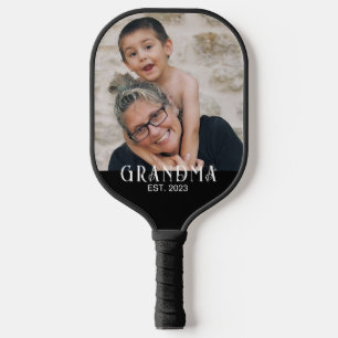 Grandma Established Fun Modern Photo Pickleball Paddle