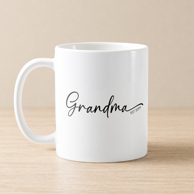 Grandma Established Minimal Script Coffee Mug (Creator Uploaded)