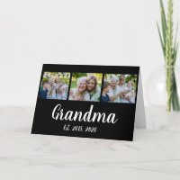 Grandma Established Modern Script Black 3 Photo