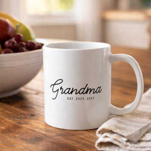 Grandma Established New Grandmother Gift Coffee Mug