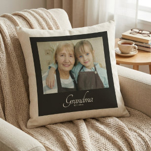 Grandma Established Photo Gift Cushion