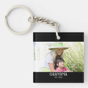Grandma Established Photo Gift Key Ring