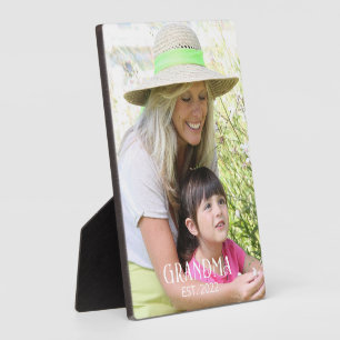 Grandma Established Photo Gift Plaque