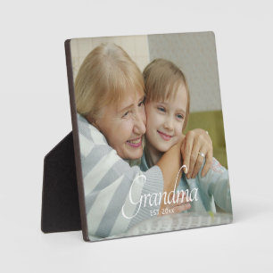 Grandma Established Photo Gift Plaque