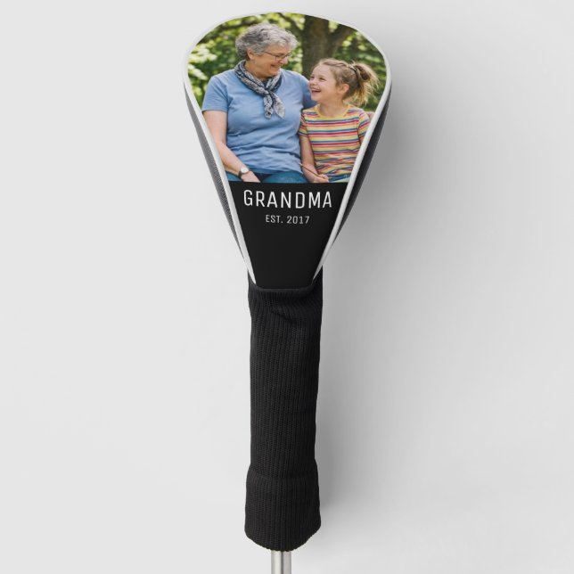 Grandma Established Photo  Golf Head Cover (Front)